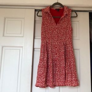 Red and White floral dress